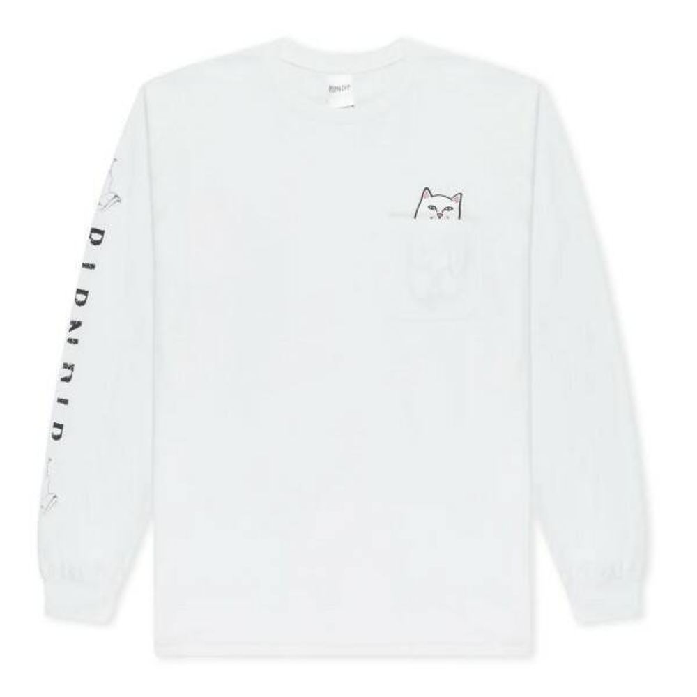 Лонгслив Ripndip Lord Nermal Pocket L/S (White)