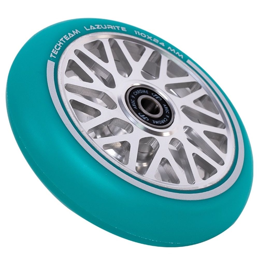 Колеса для трюкового самоката Tech Team 110*24мм, Lazurite, emerald