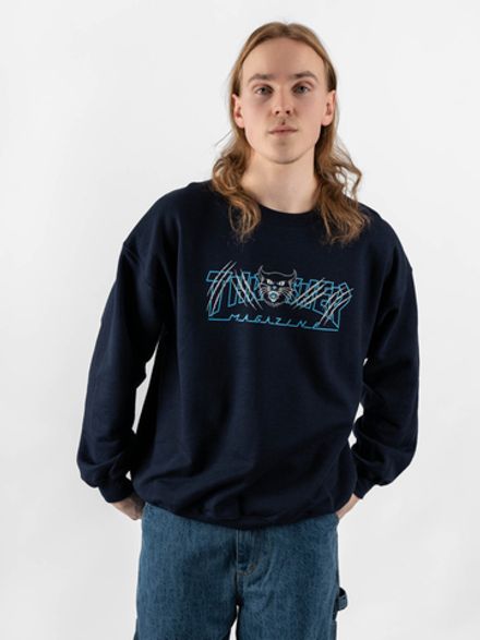 Купить Свитшот THRASHER GATO NAVY