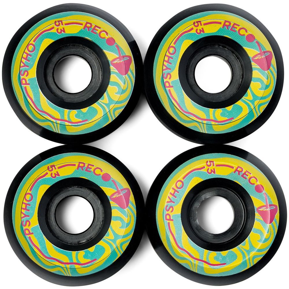 Колеса для скейтборда RECORD PSYHO V5 WHEELS (BLACK) 54MM 102A