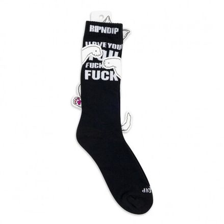 Купить Носки Ripndip ILY Fuckin Fuck Socks Black