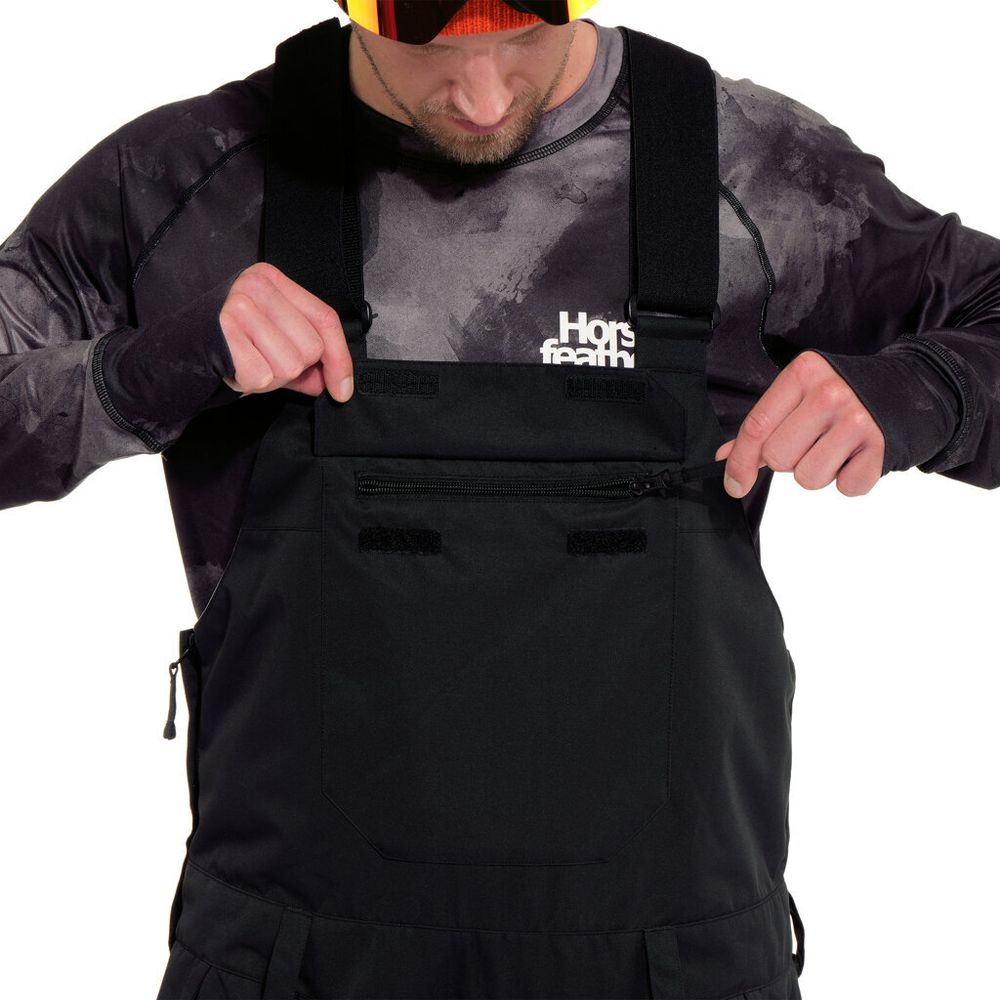 Полукомбинезон мужской сноубордический Horsefeathers TRANSFER PANTS (black)