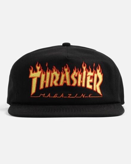 Купить Кепка THRASHER FLAME EMBROIDERED BLACK