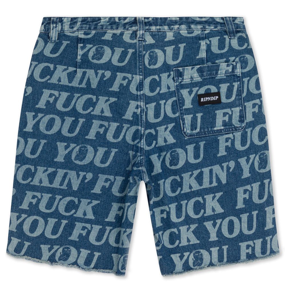 Шорты Ripndip Fuckin Fuck Denim Shorts (Medium Wash)