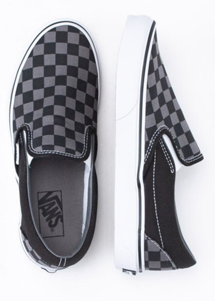Купить Слипоны Vans UA Classic Slip-On Black/Pewter Checkerboard