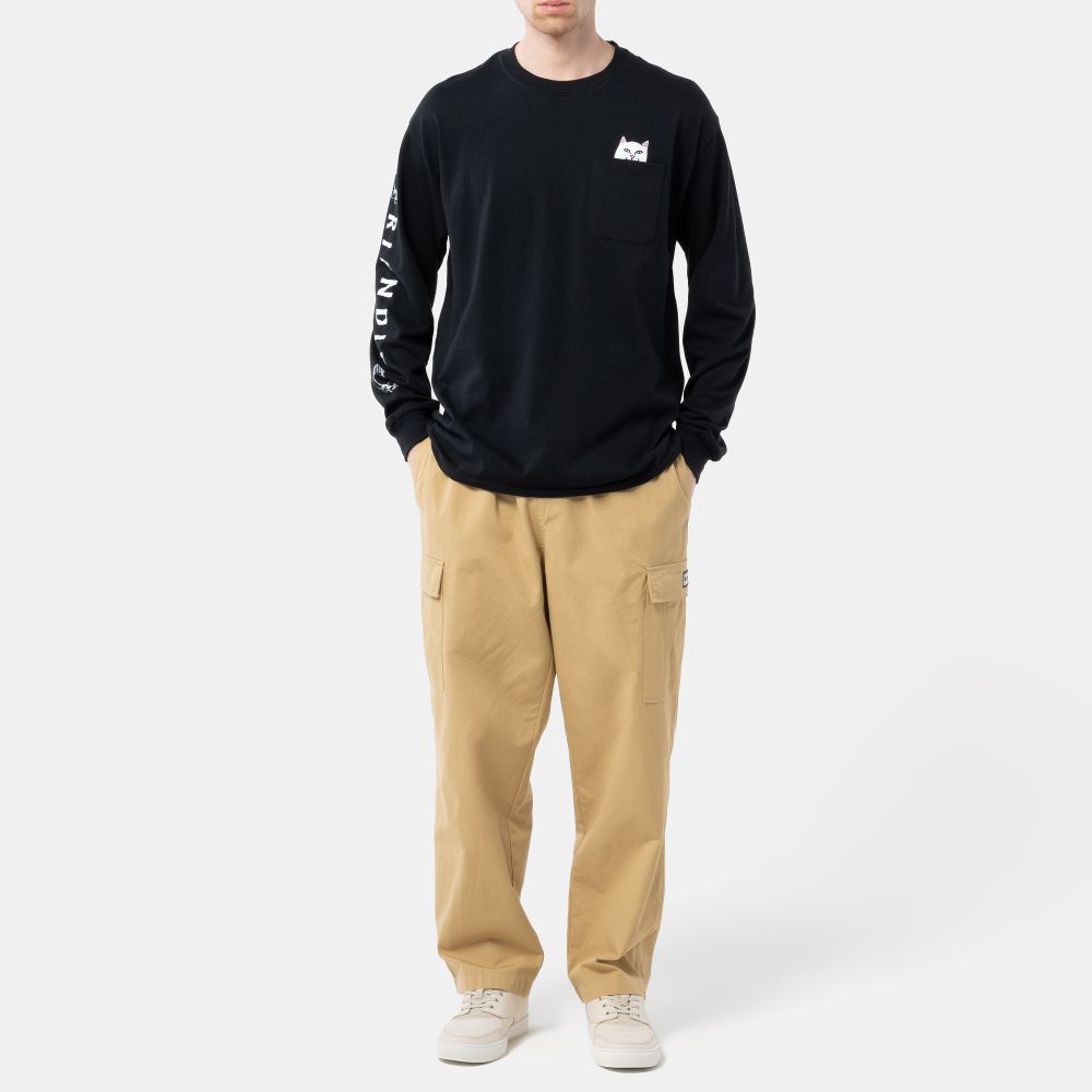 Лонгслив Ripndip Lord Nermal L/S Pocket Tee (Black)