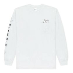 Лонгслив Ripndip Lord Nermal Pocket L/S (White)