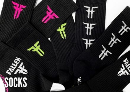 Купить Носки Fallen STATIC SOCK - BLACK / WHITE