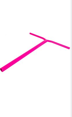 Руль Tech Team титановый Y-форма ZUBR 580x700 без пропила, розовый