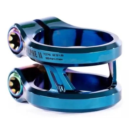 Купить Зажим для трюкового самоката Ethic sylphe double clamp V2 31,8 chrome blue