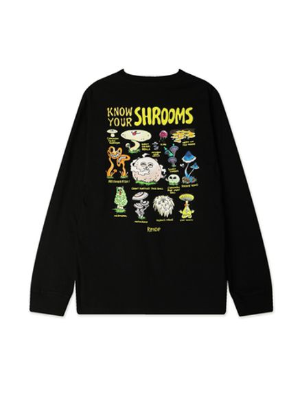 Купить Лонгслив Ripndip Know Ur Shrooms Long Sleeve Black